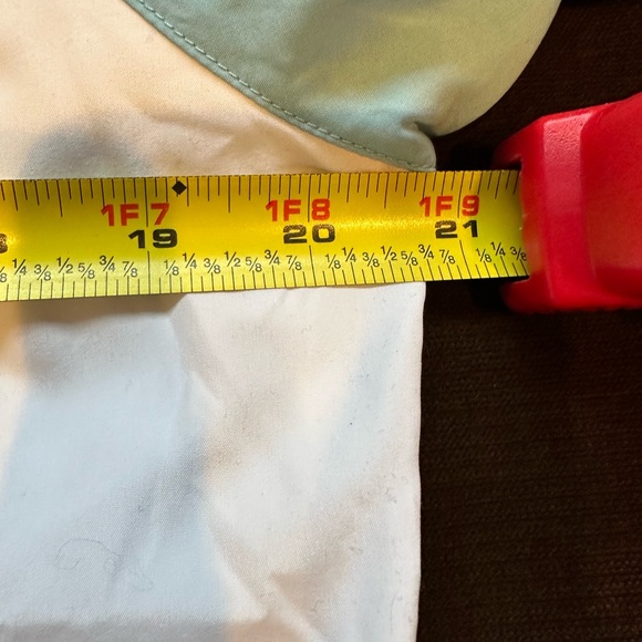 Reebok Blue Softshell Windbreaker 1/4 Zip Hoodie Jacket White Side Panels Sz M - Picture 14 of 15